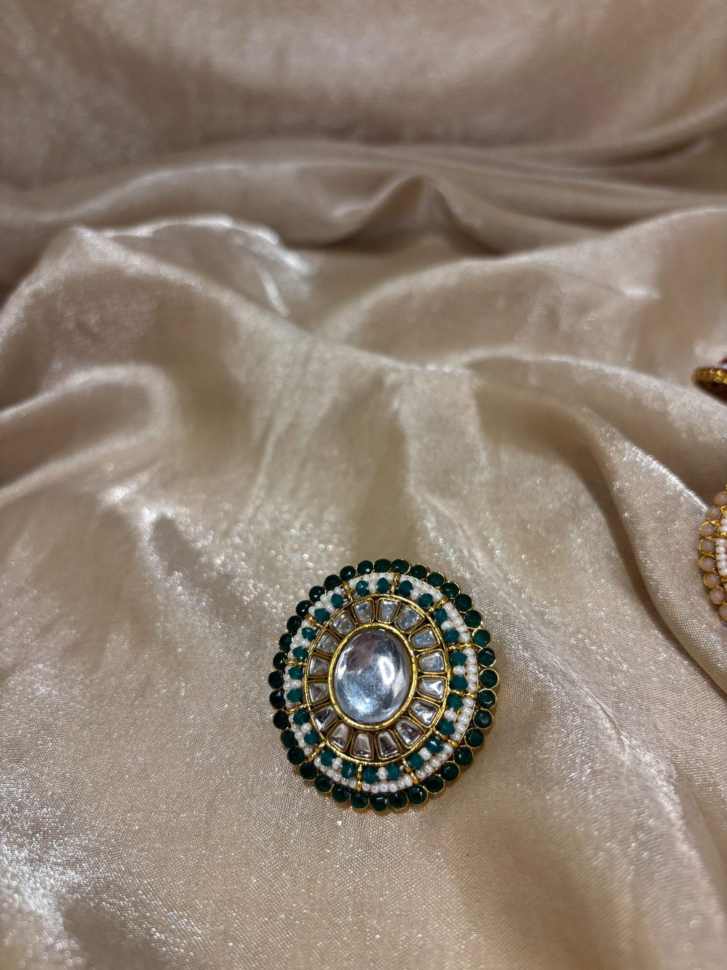 Kundan statement ring