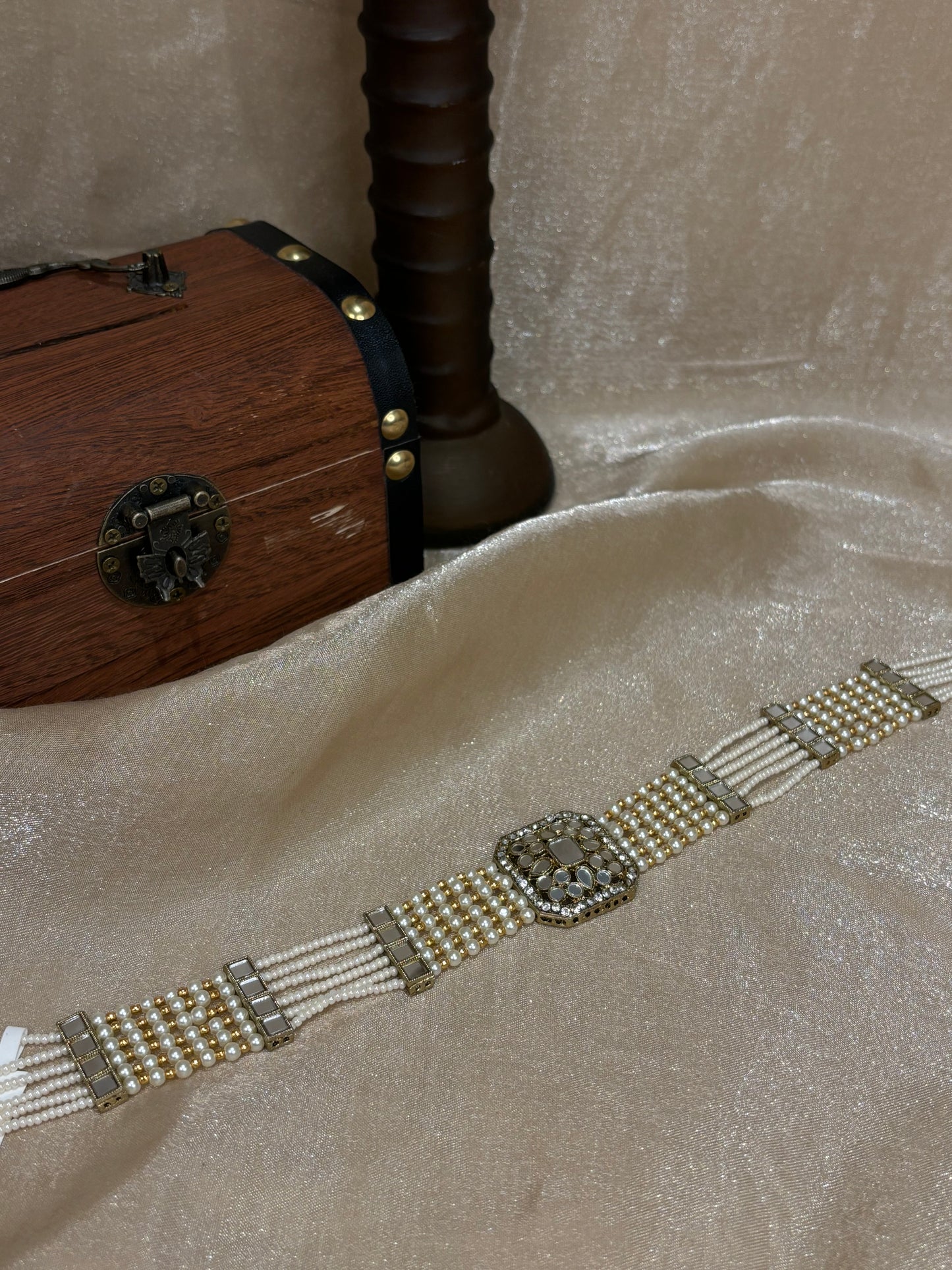 Mirror work matha patti (headband)