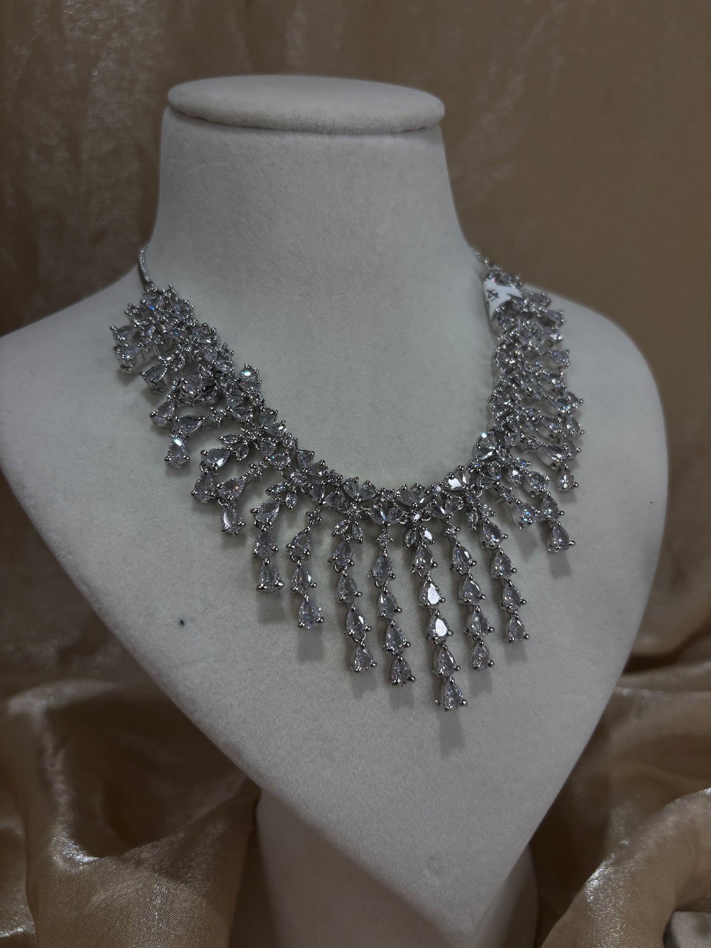 Silver American diamond set