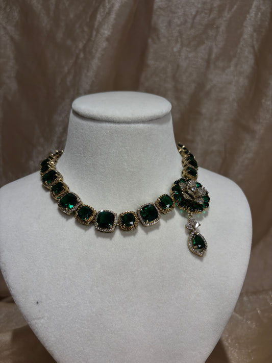 Emerald green necklace