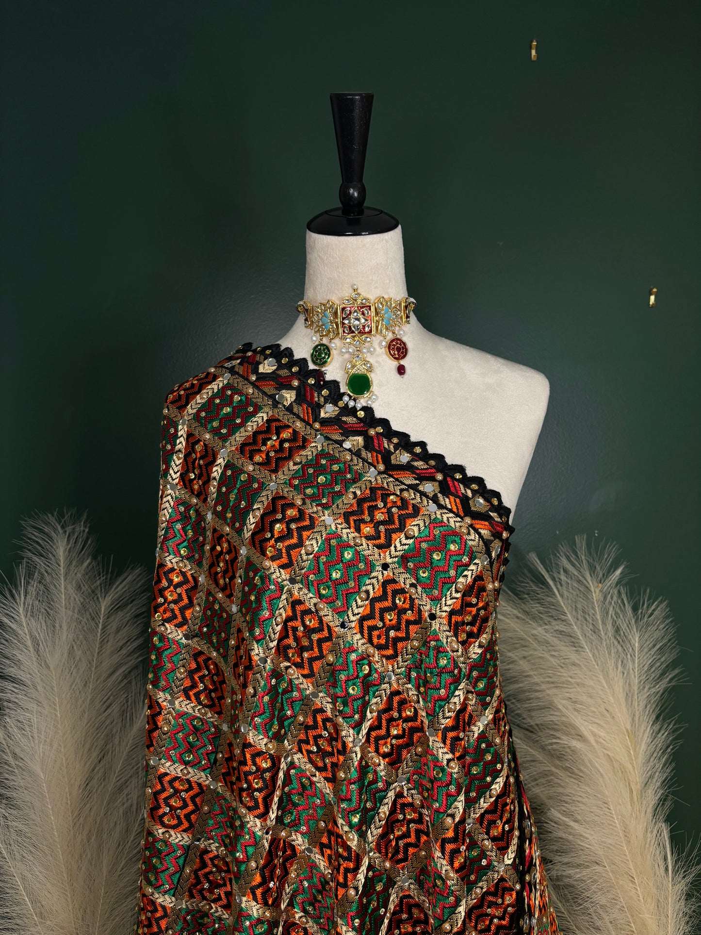 Black phulkari