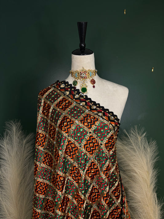 Black phulkari
