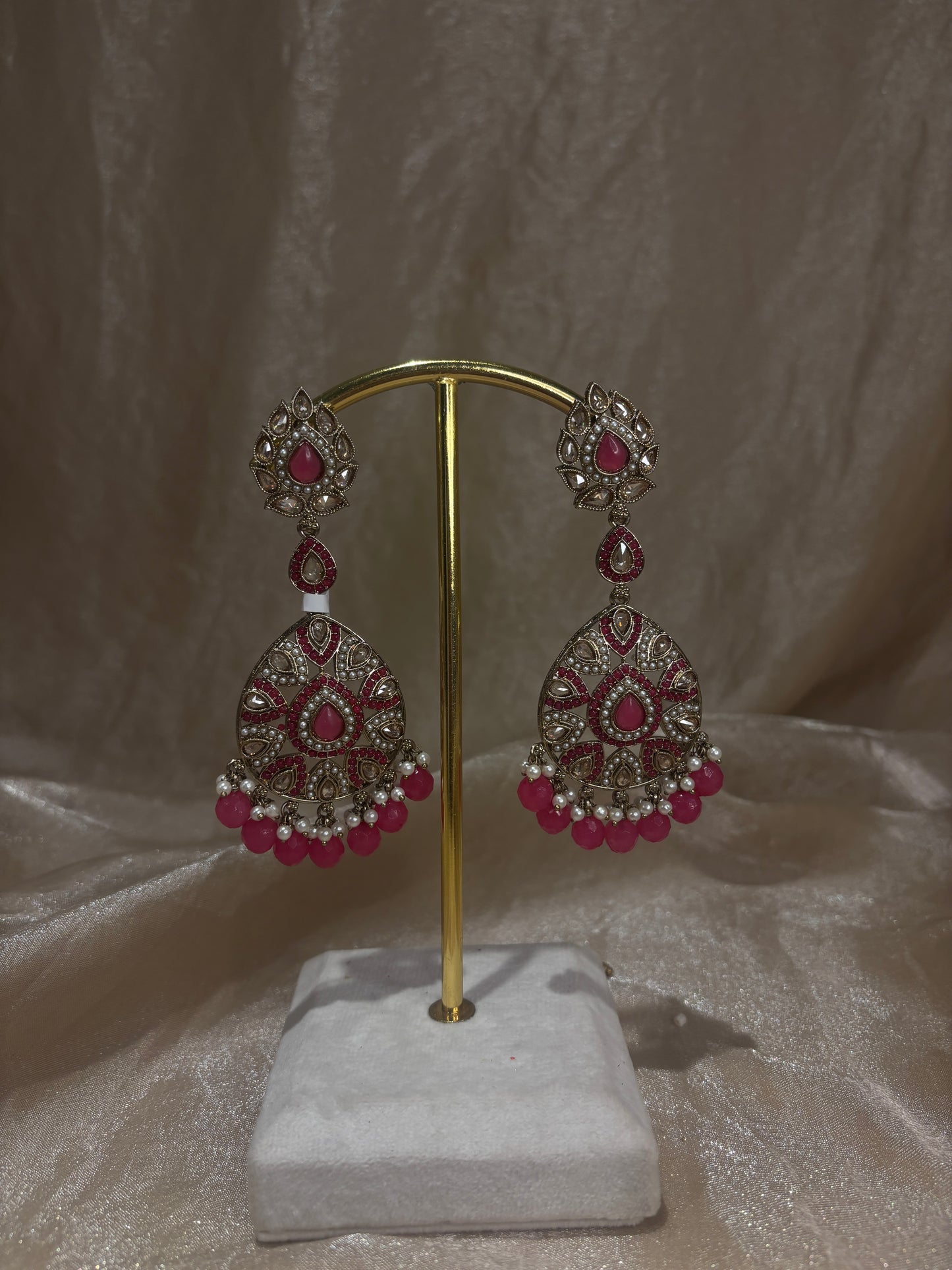 Hot pink earrings