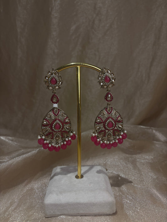 Hot pink earrings