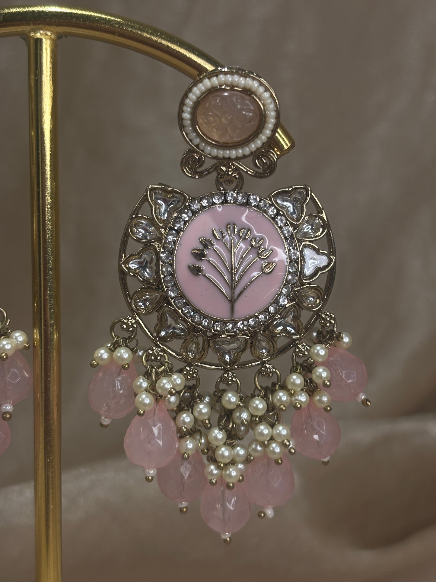 Baby pink earrings
