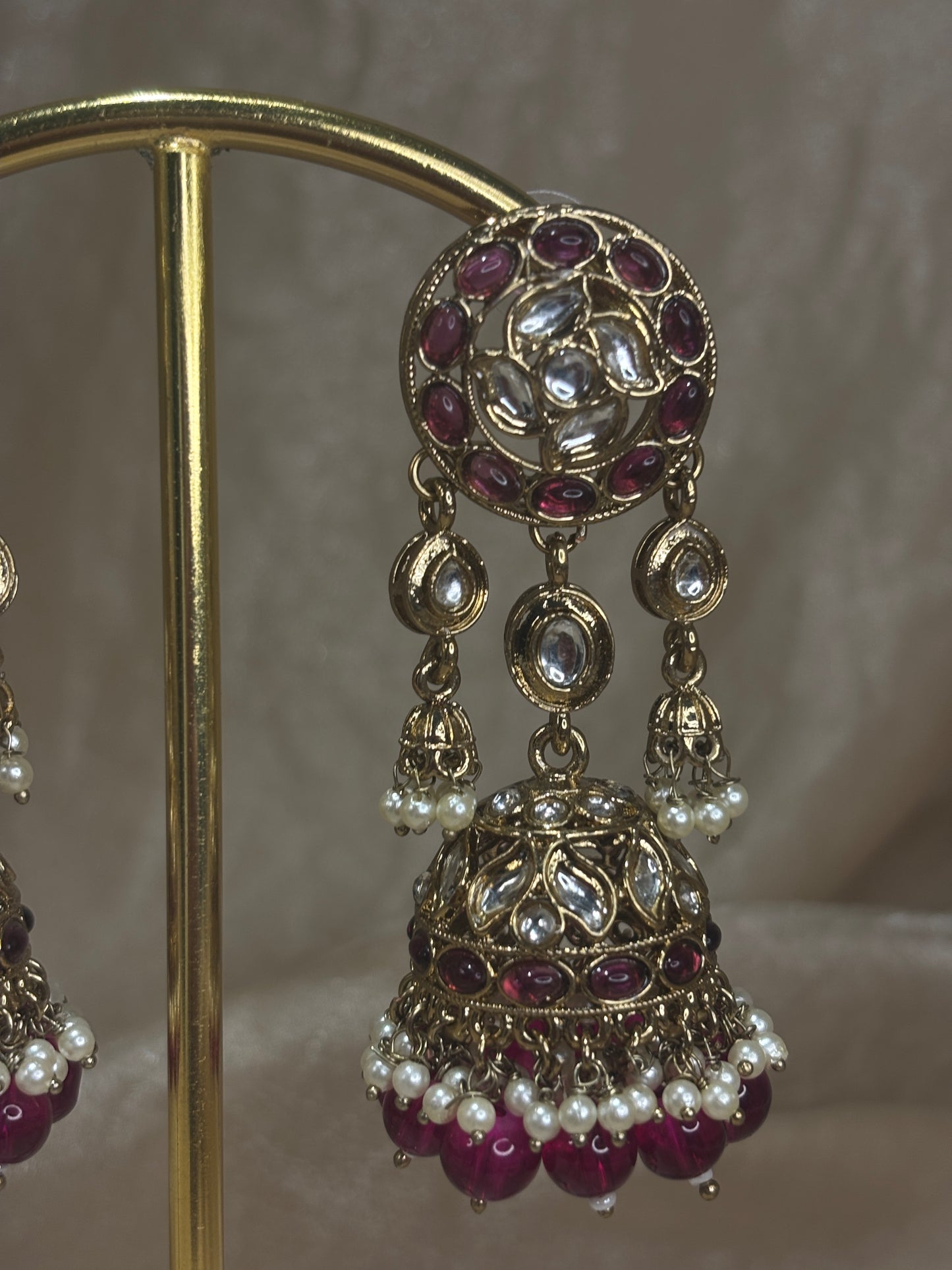 Hot pink earrings