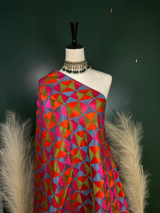 Multi-colour phulkari