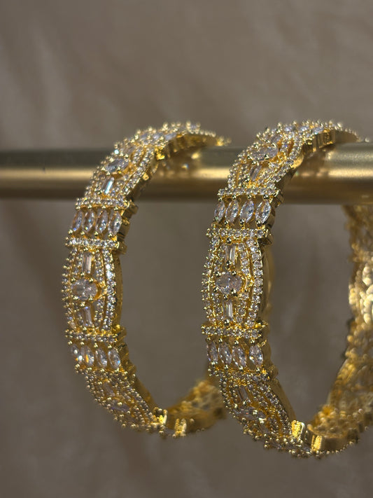 Gold American diamond kare