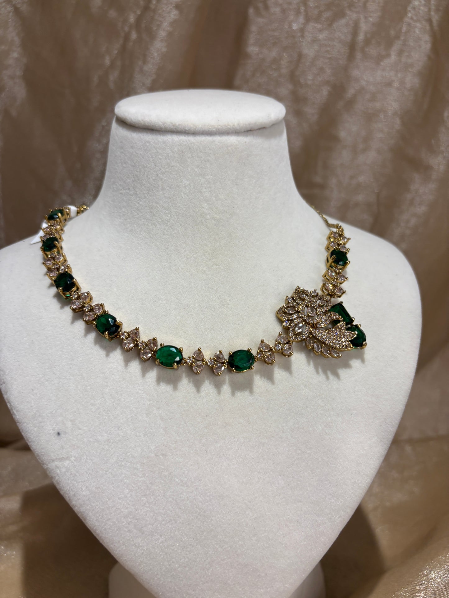 Emerald green necklace