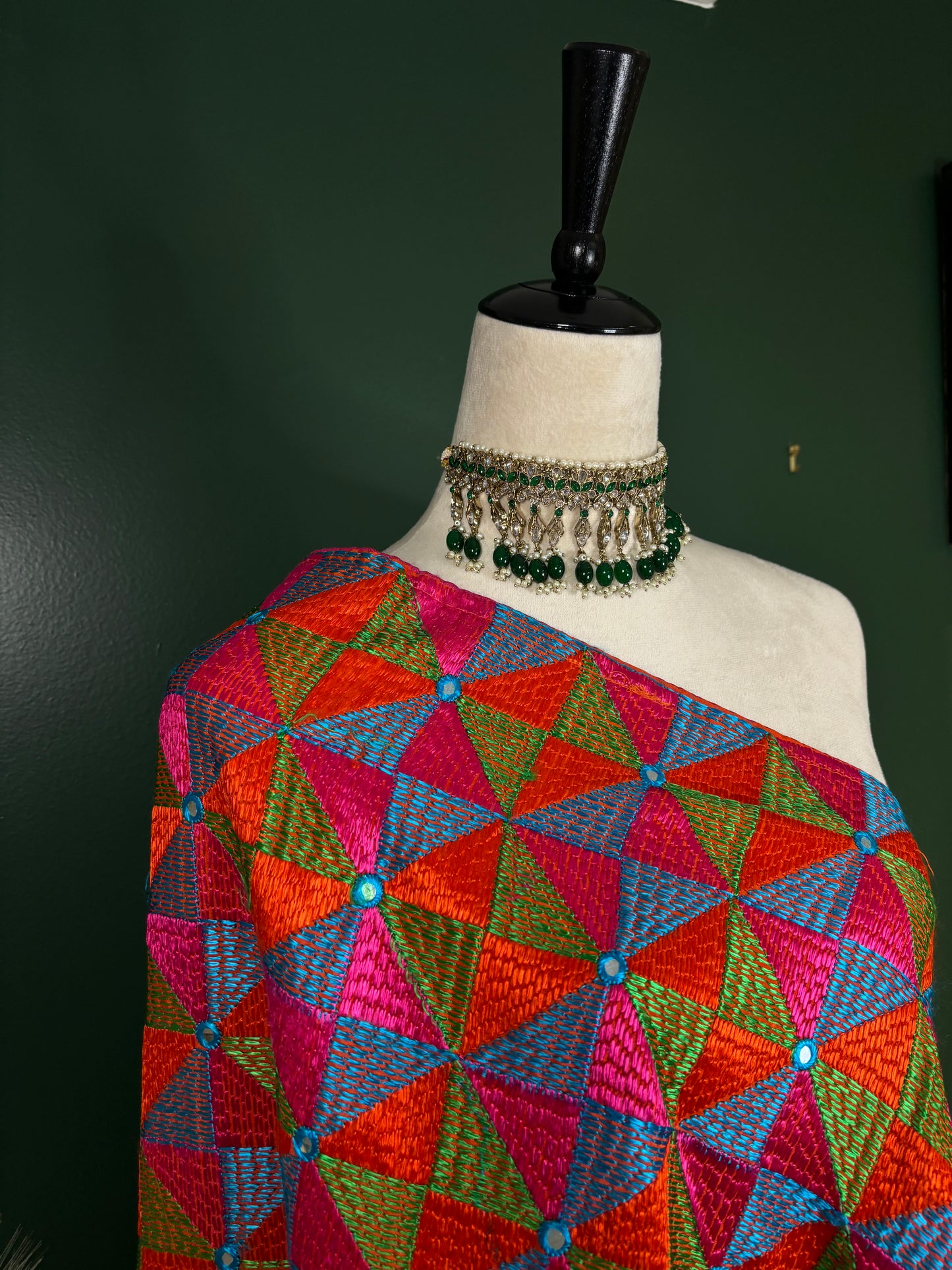 Multi-colour phulkari
