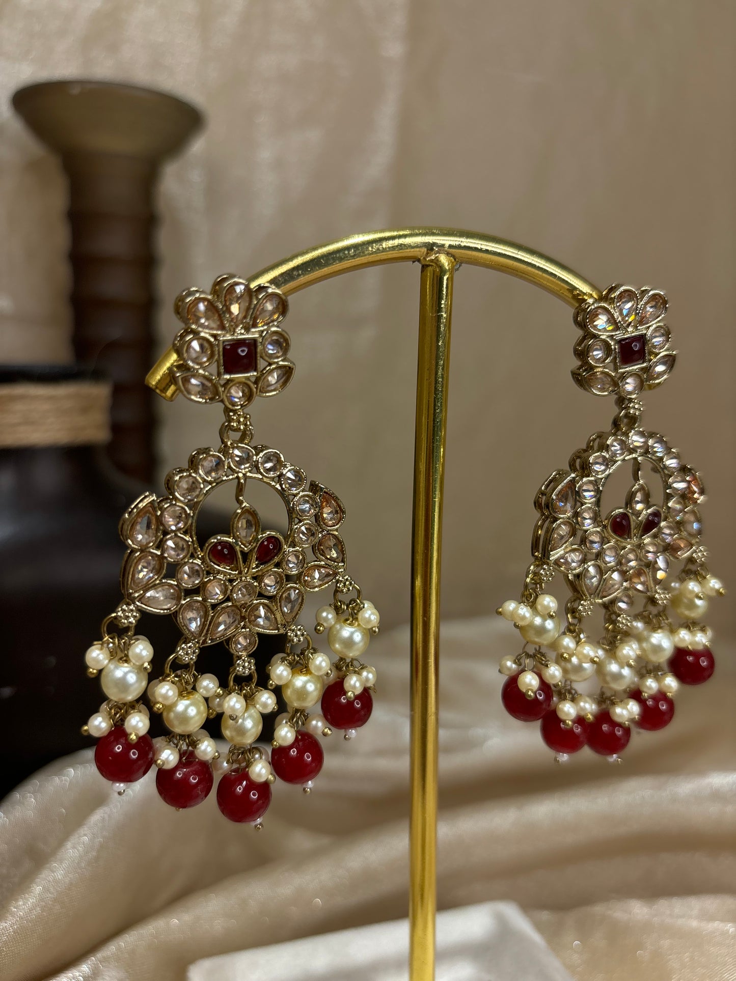 Red earring/tikka set