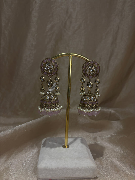 Baby pink earrings