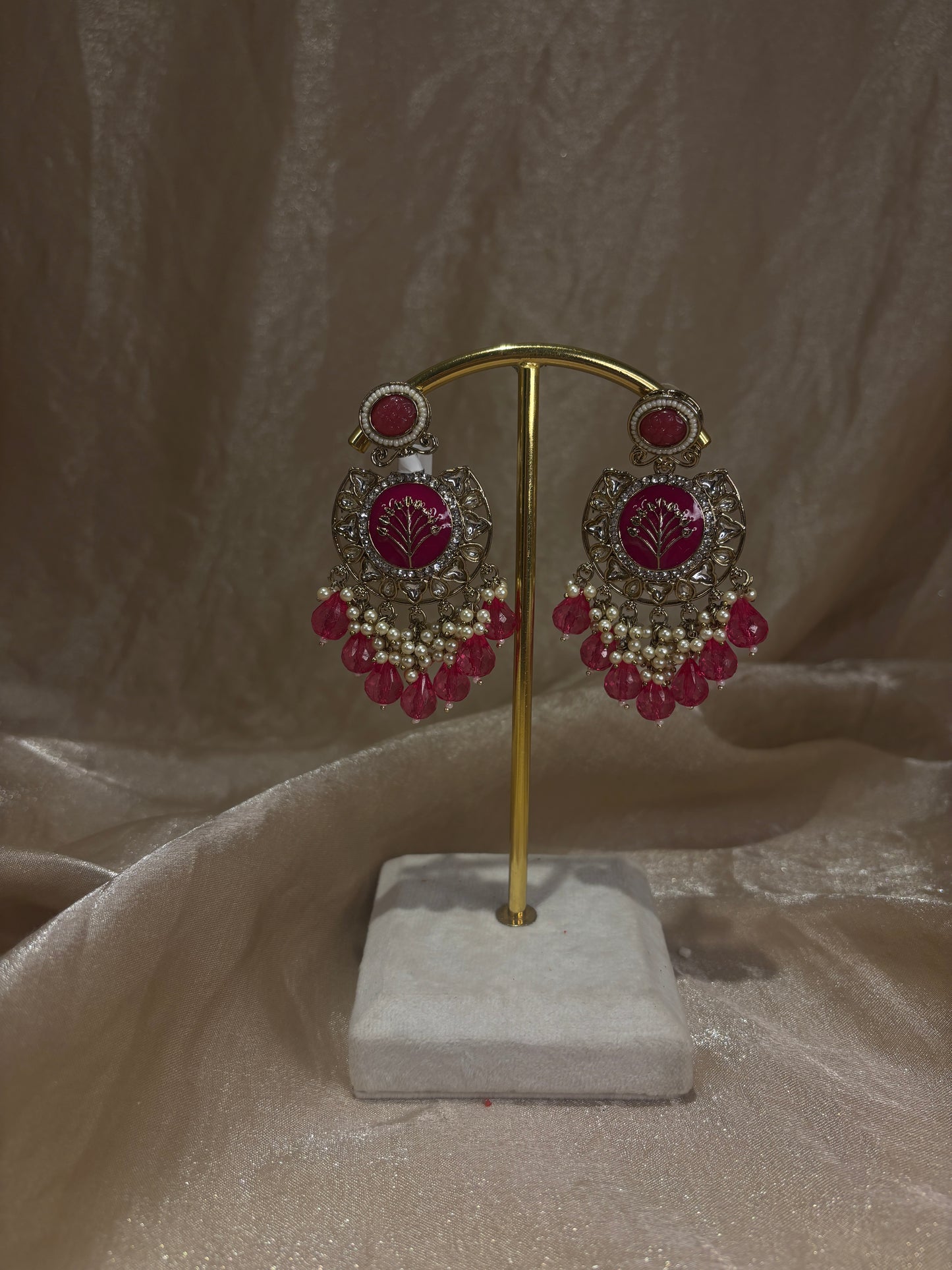 Hot pink earrings