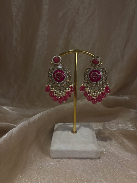 Hot pink earrings