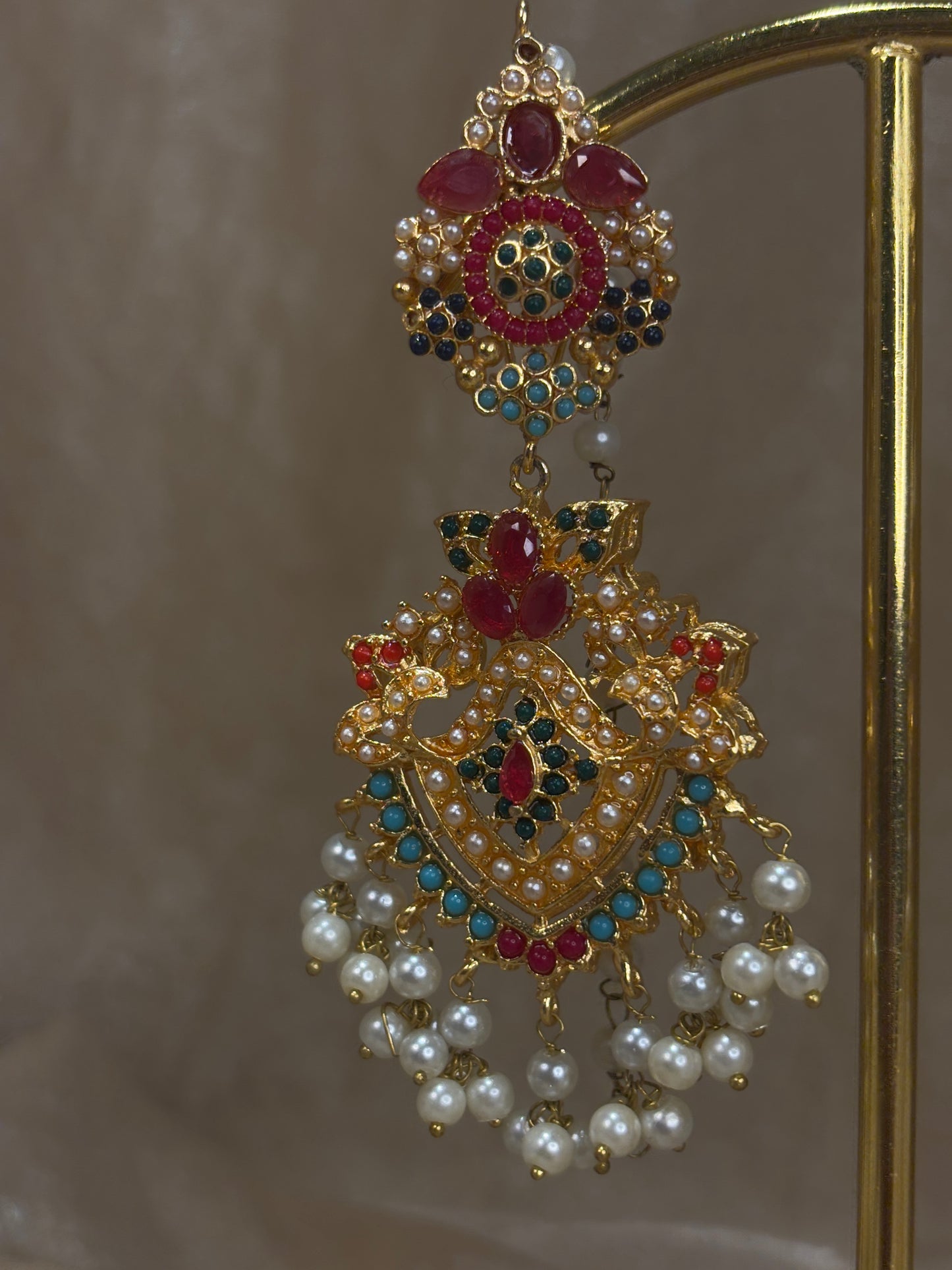 Hot pink Pakistani nav-rattan set