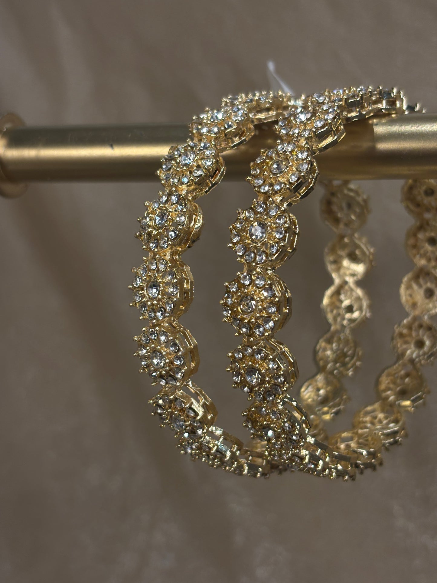 Gold American diamond kare