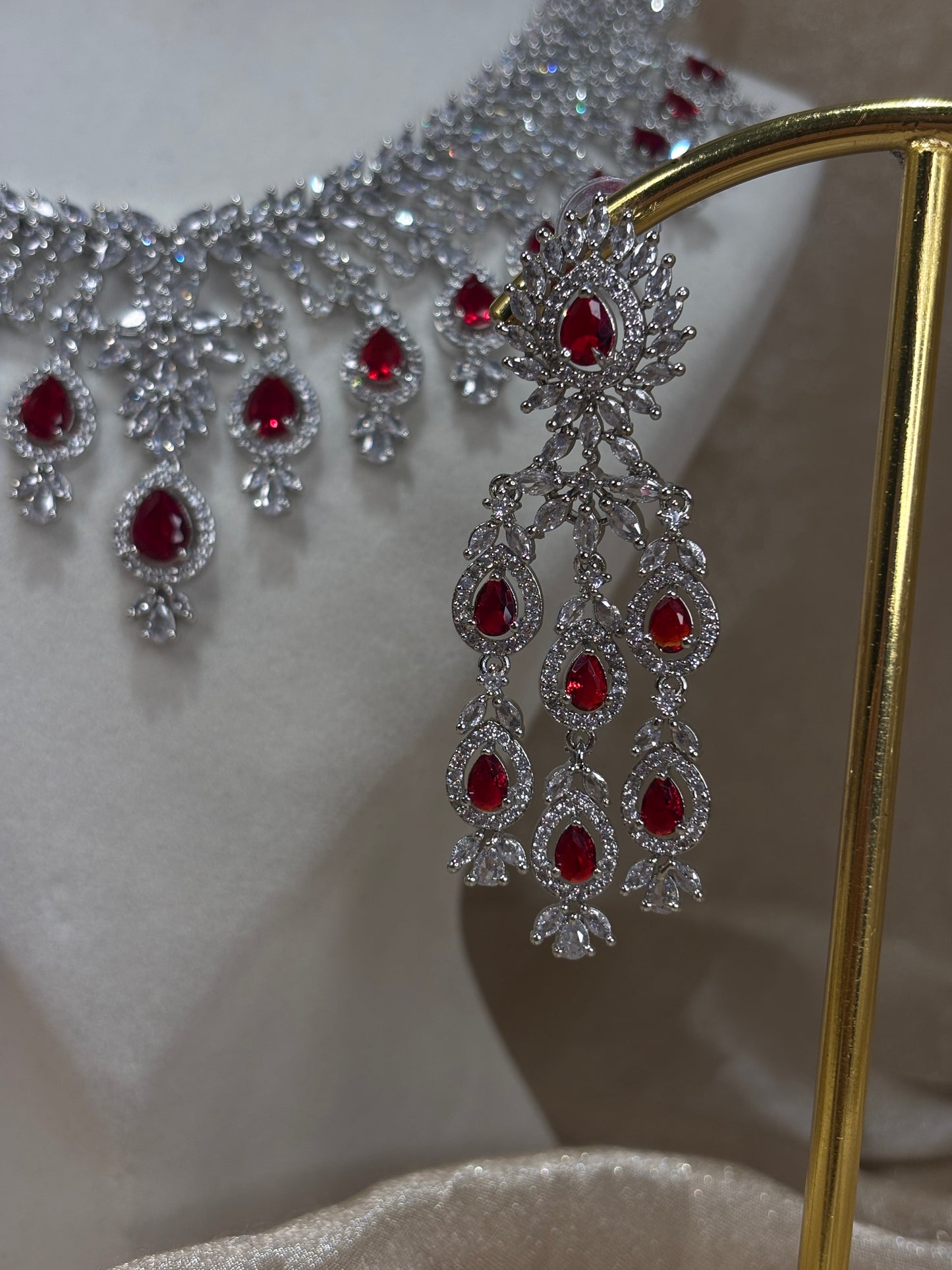 Red necklace set