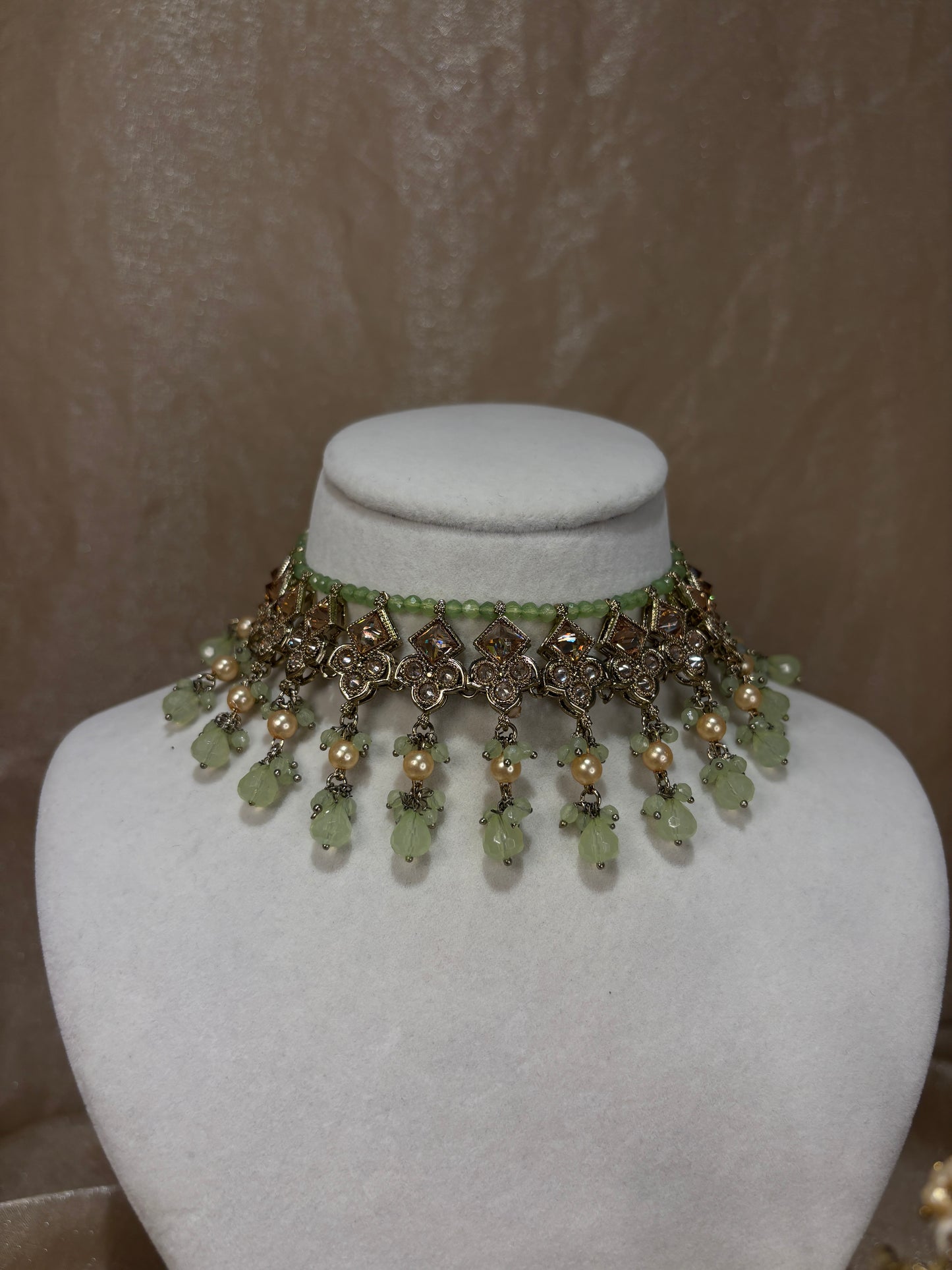 Mint green choker set