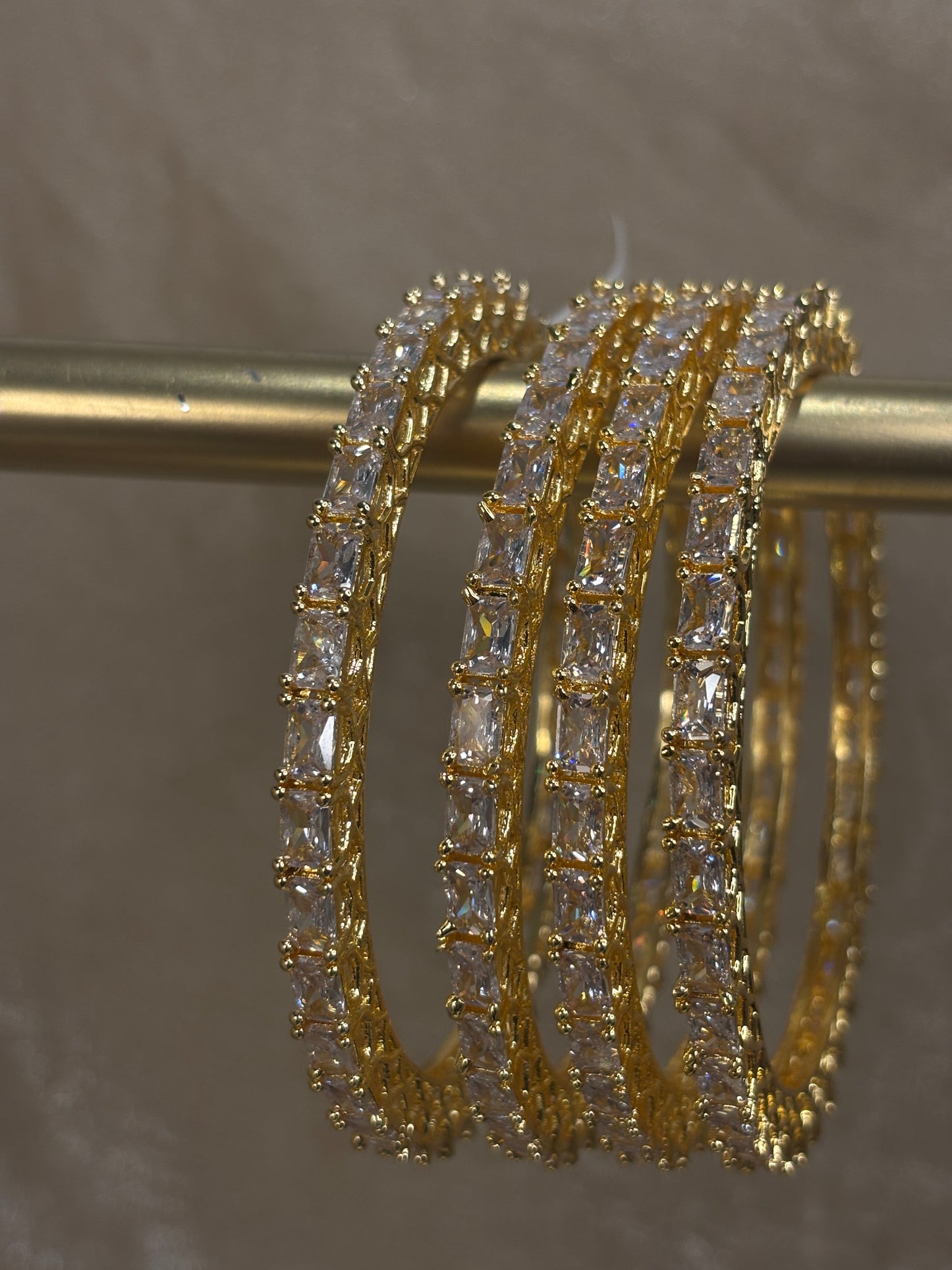 Gold American diamond kare