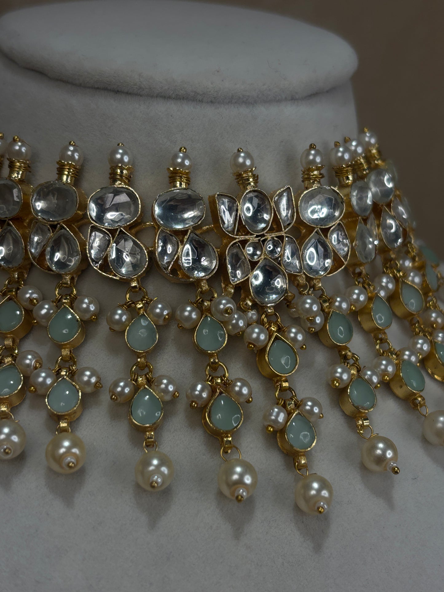 Mint green choker set