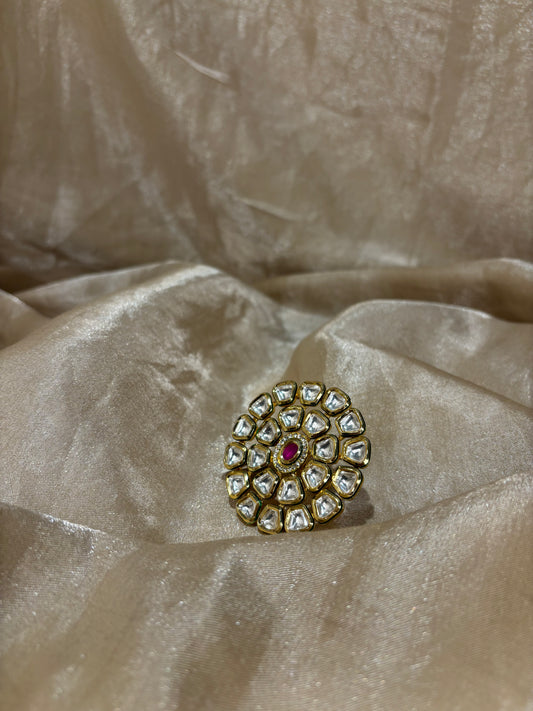 Statement kundan ring