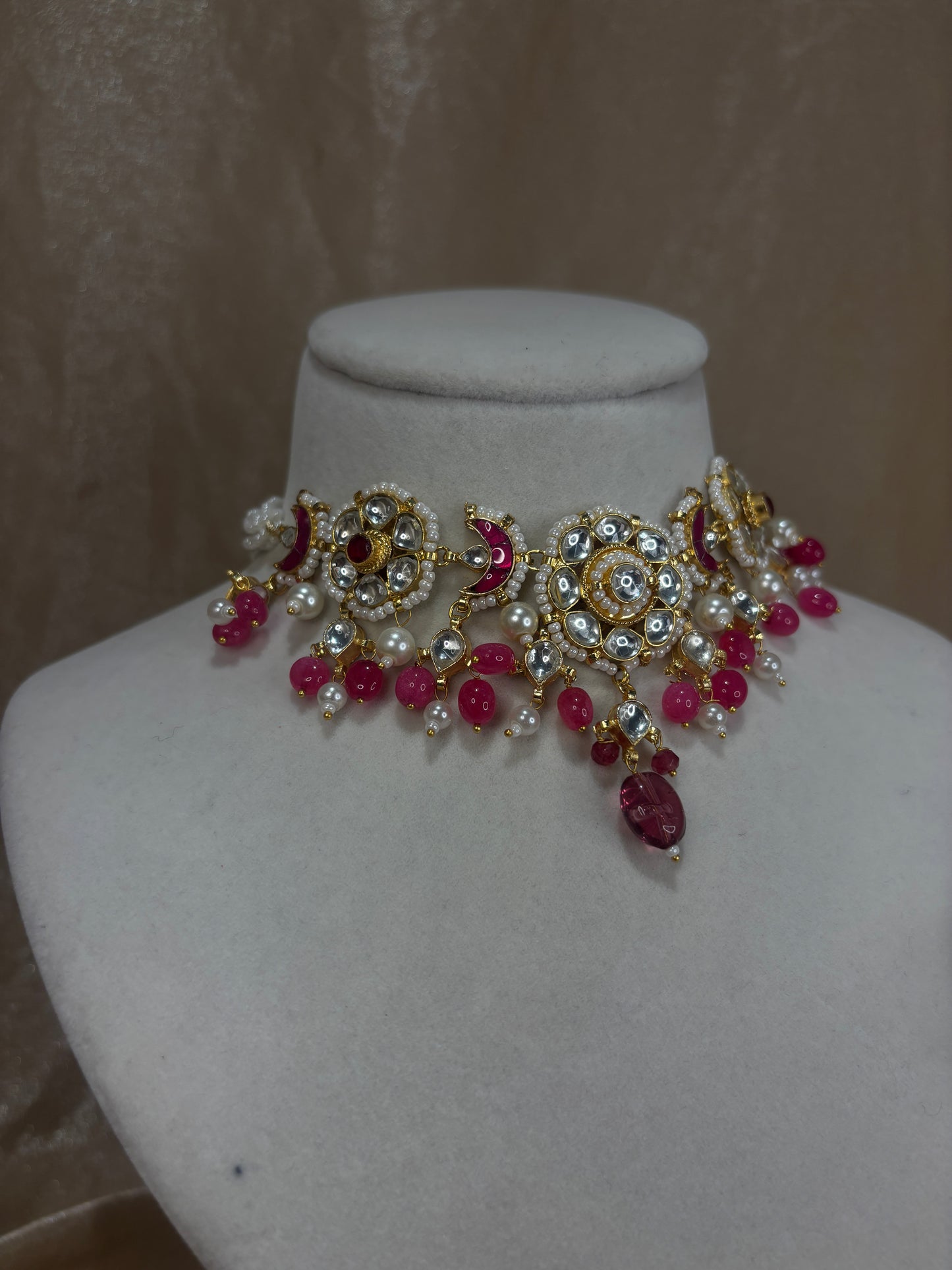 Hot pink choker set