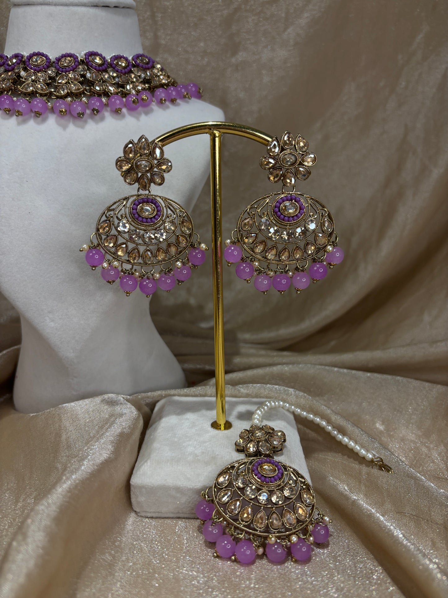 Lavender necklace set