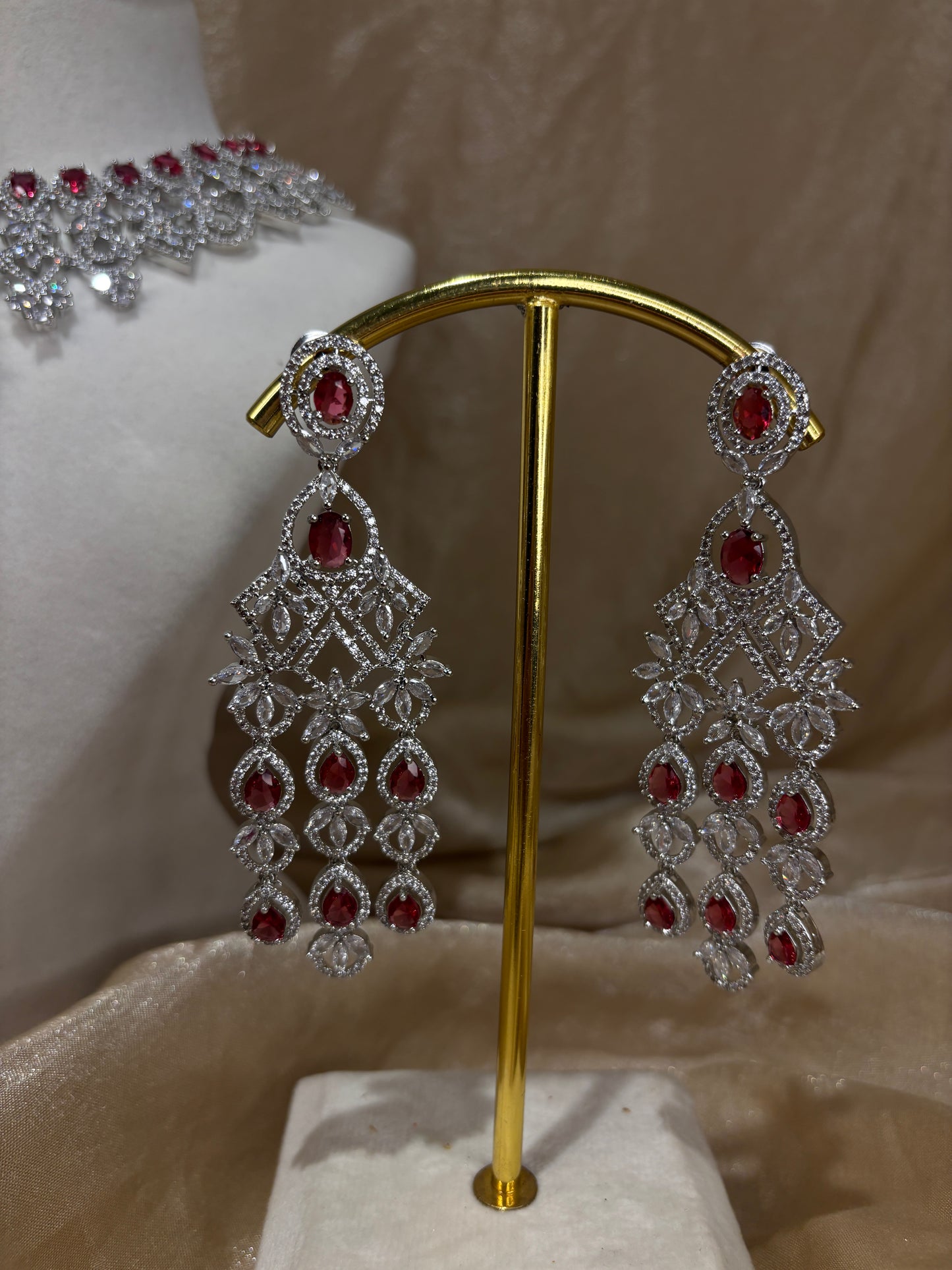 Red necklace set