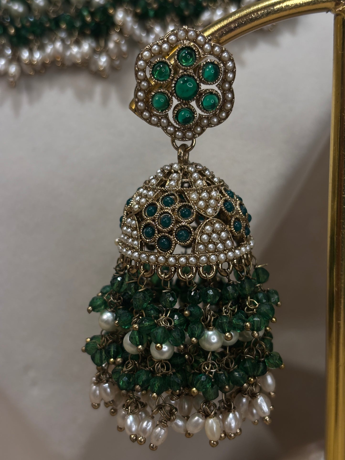 Emerald green statement necklace