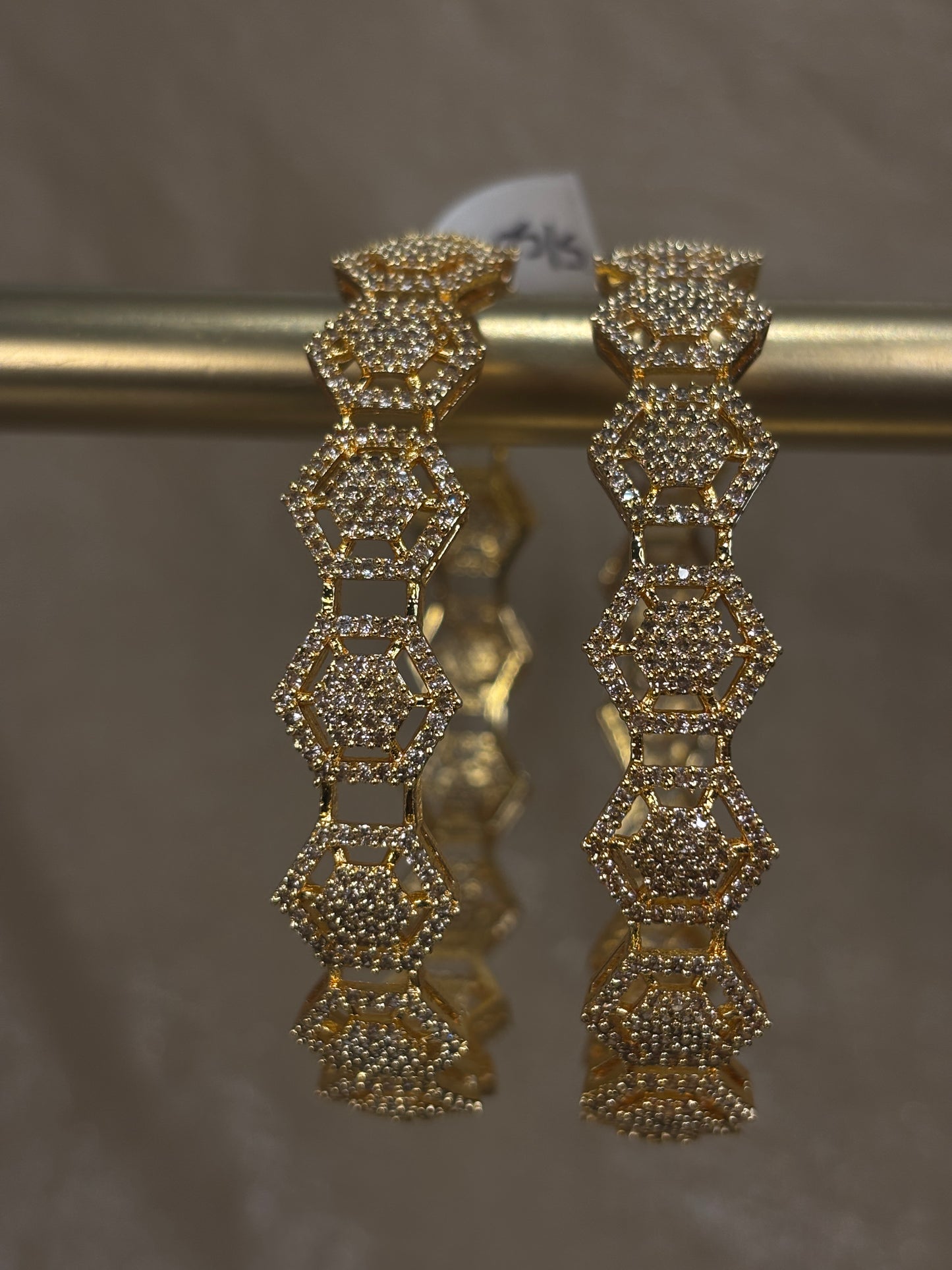 Gold American diamond kare
