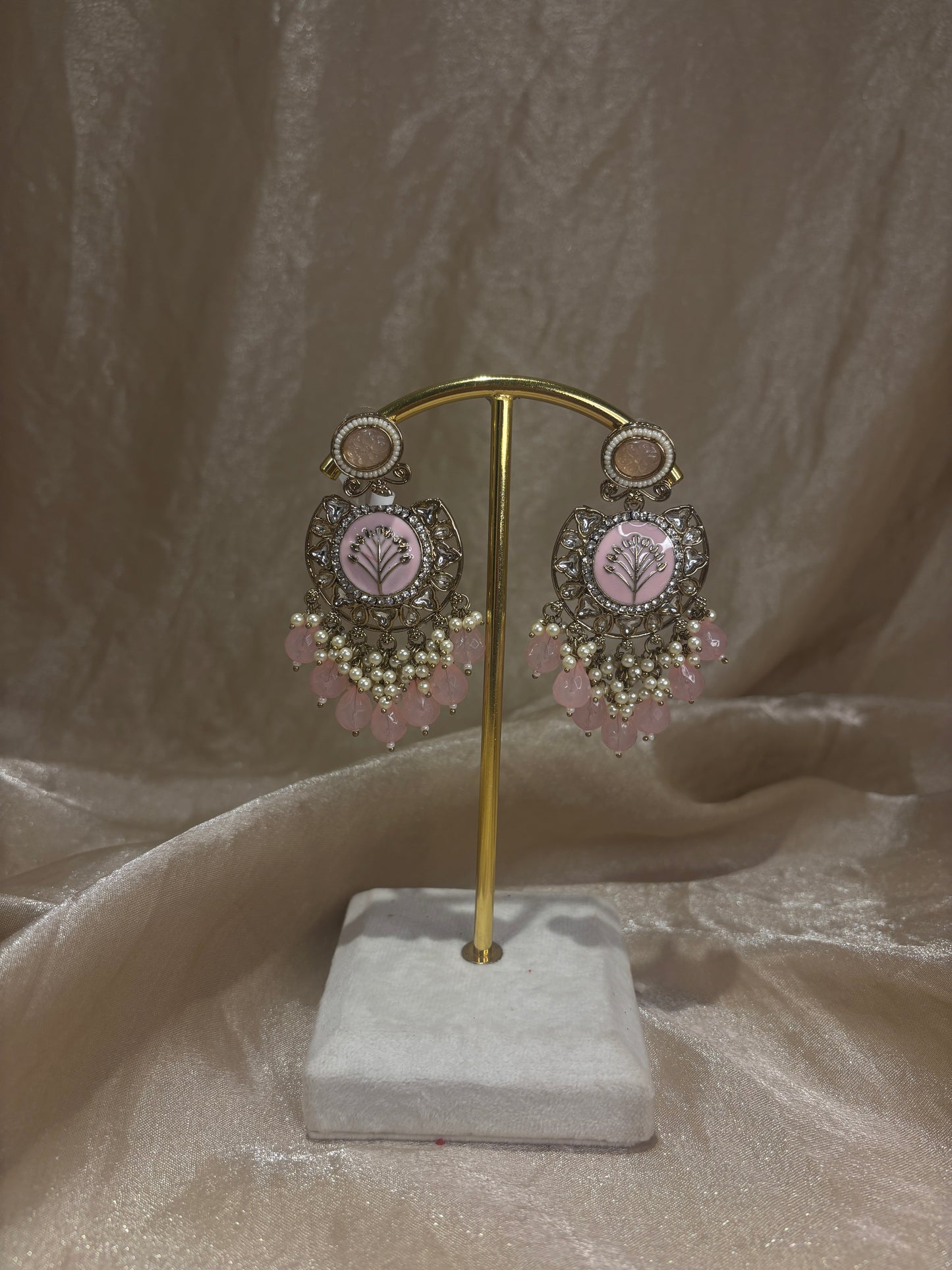 Baby pink earrings