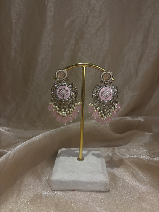 Baby pink earrings