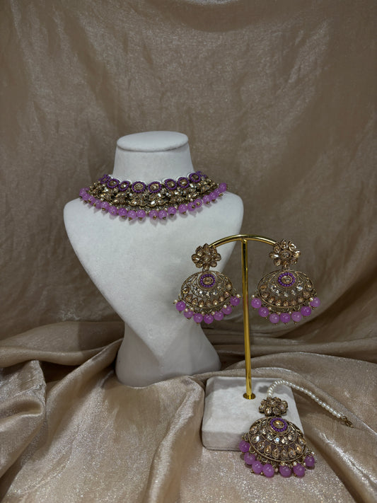 Lavender necklace set