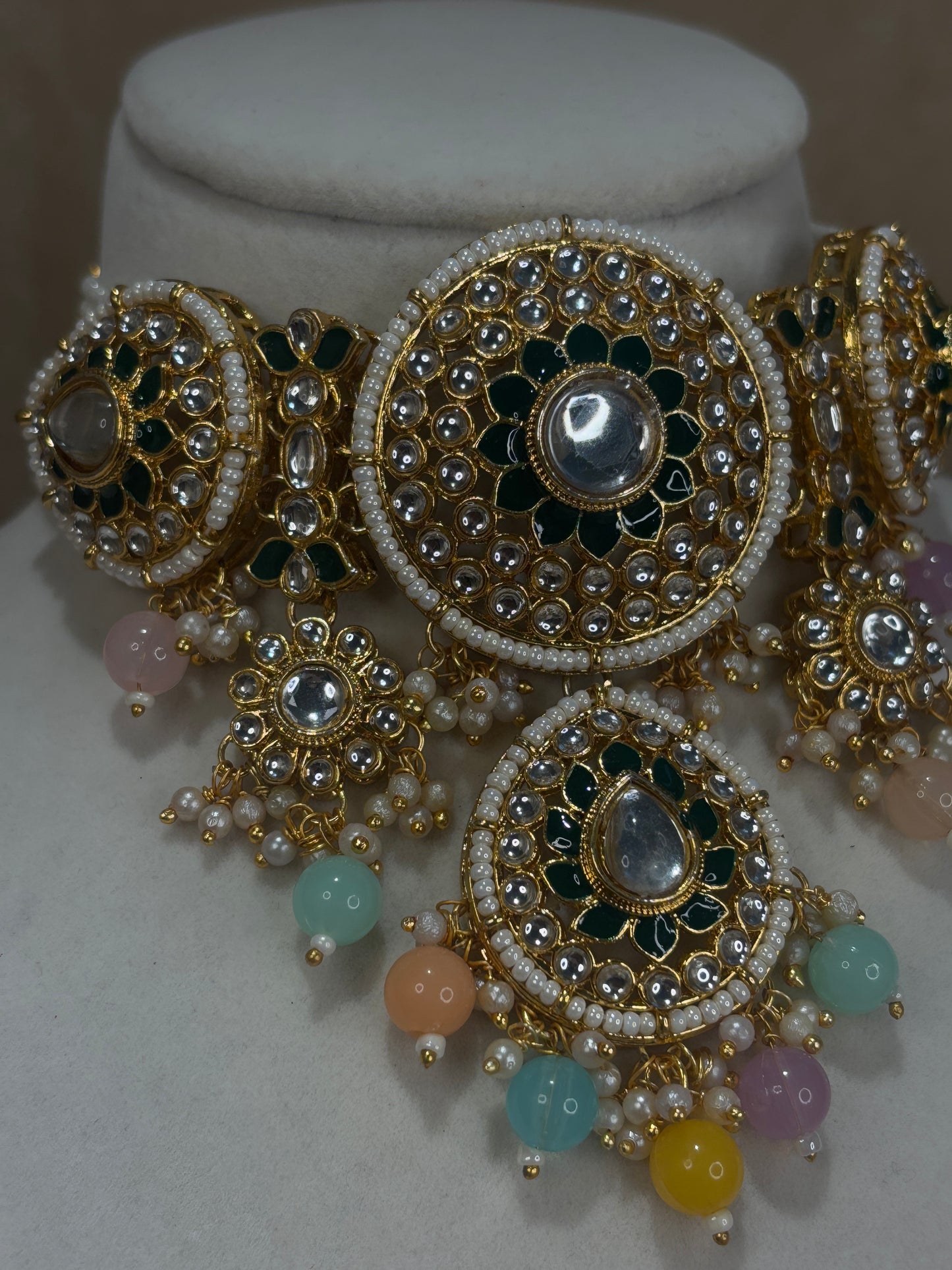 Pastel multi colour choker set