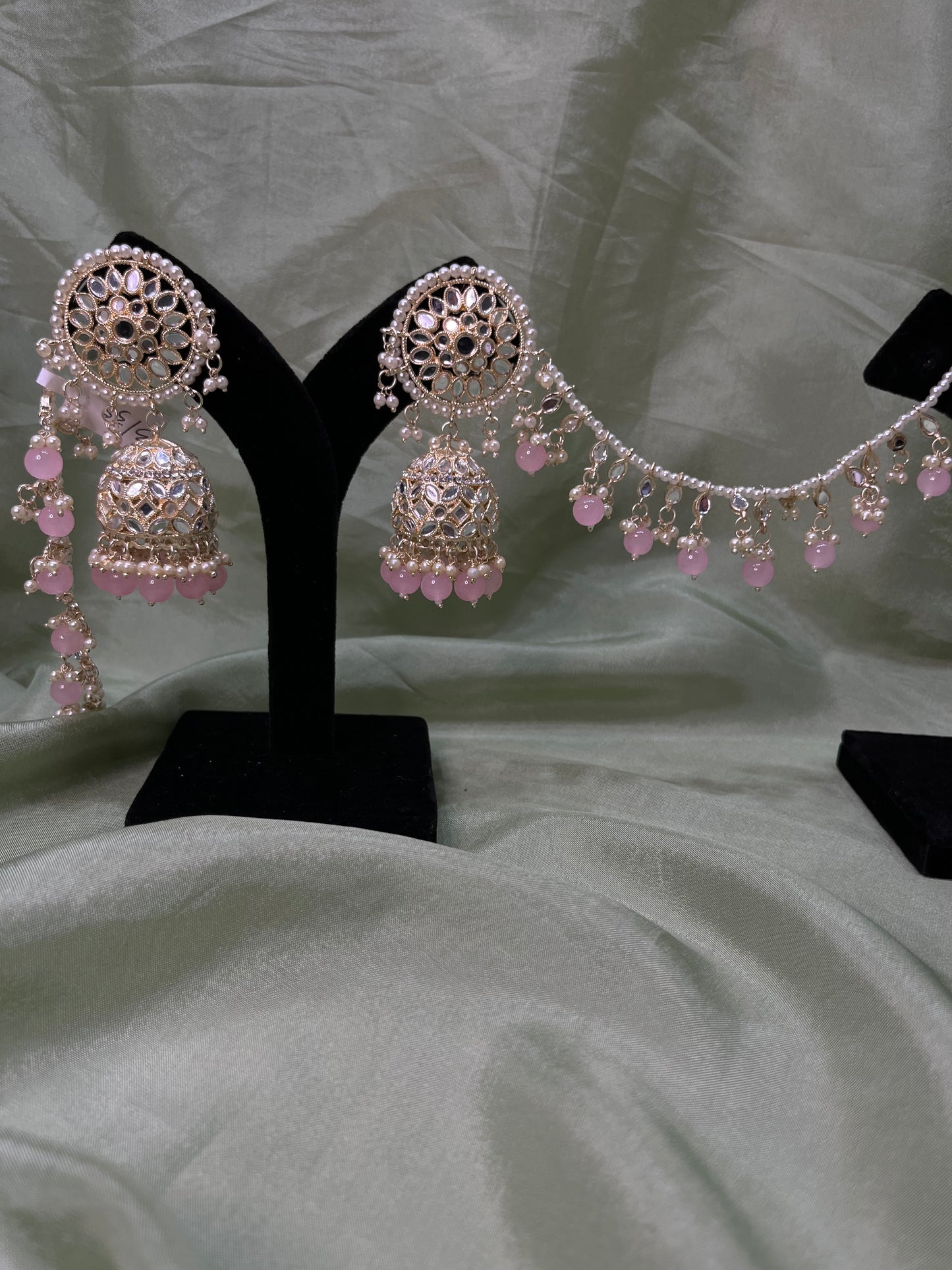Baby pink sahare earrings