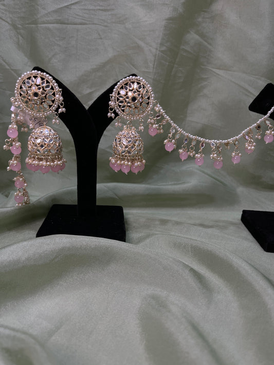 Baby pink sahare earrings