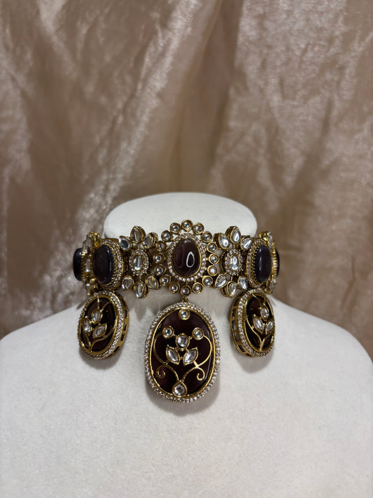 Purple choker set