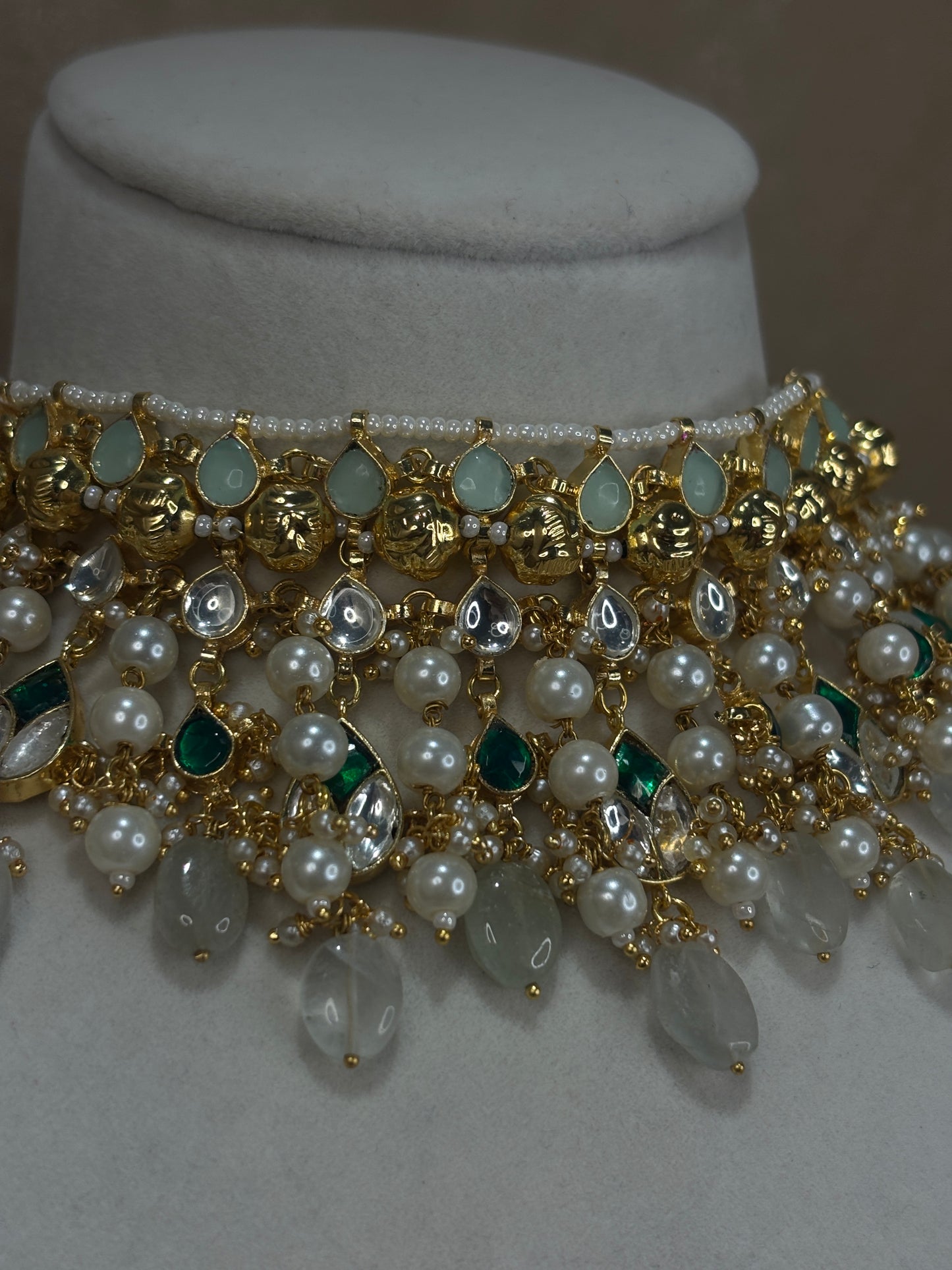 Mint/emerald green choker set