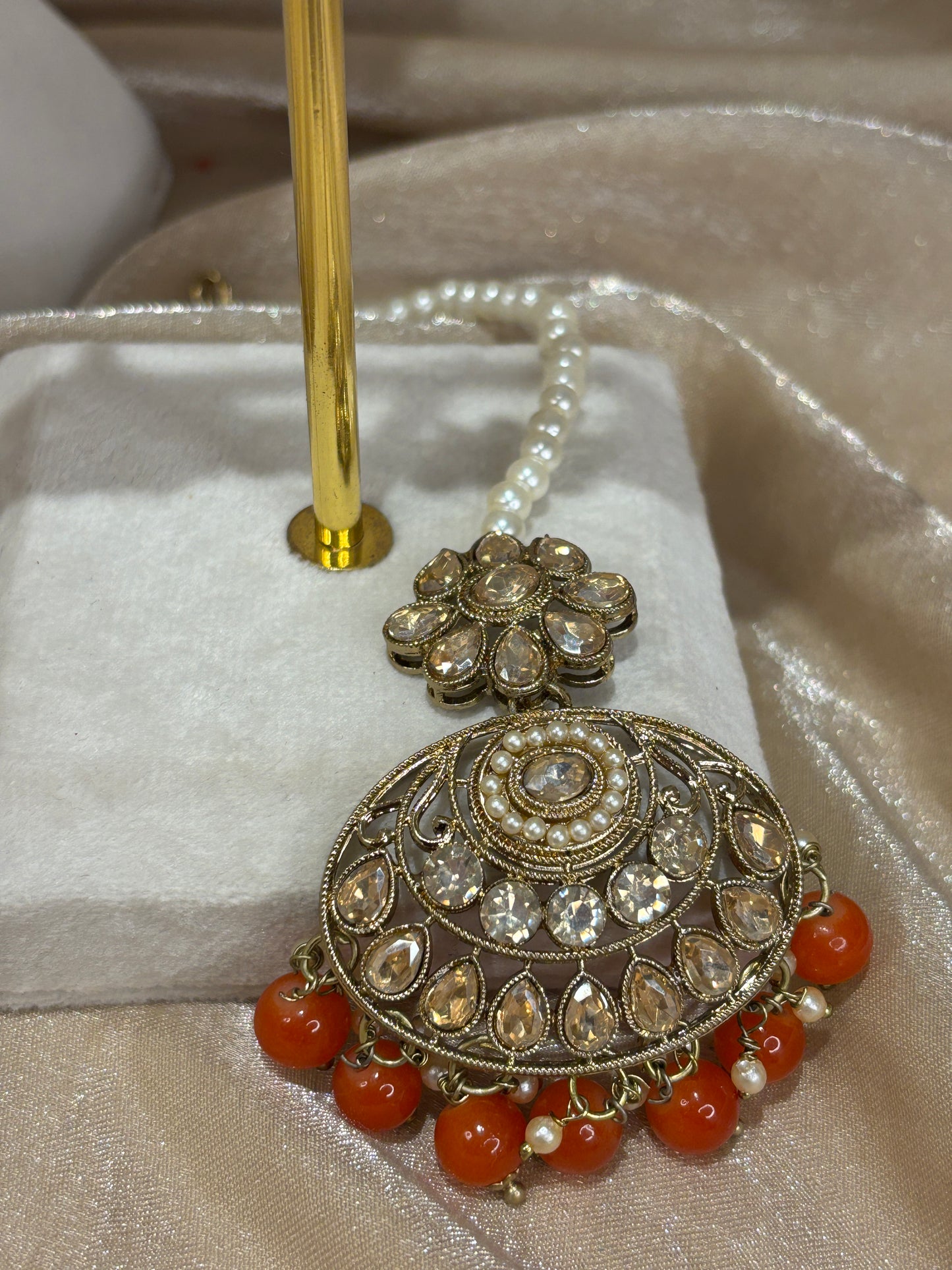 Orange necklace set