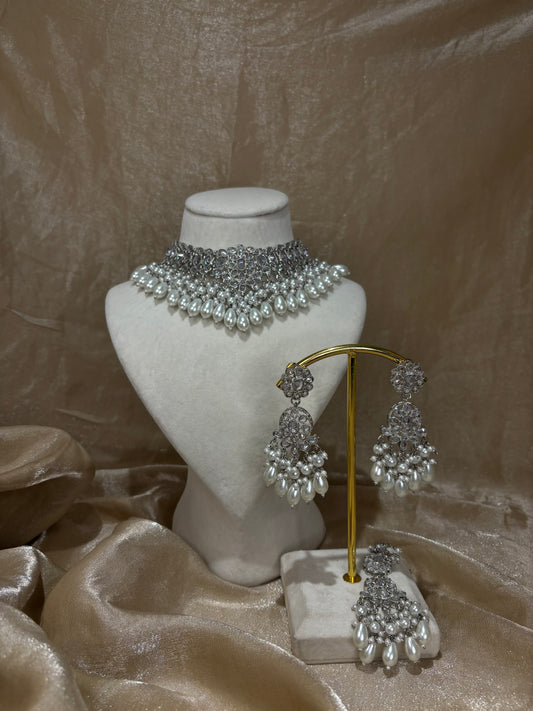 Silver choker set