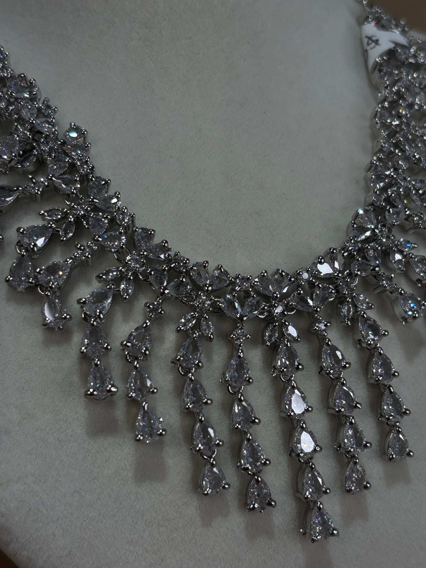 Silver American diamond set
