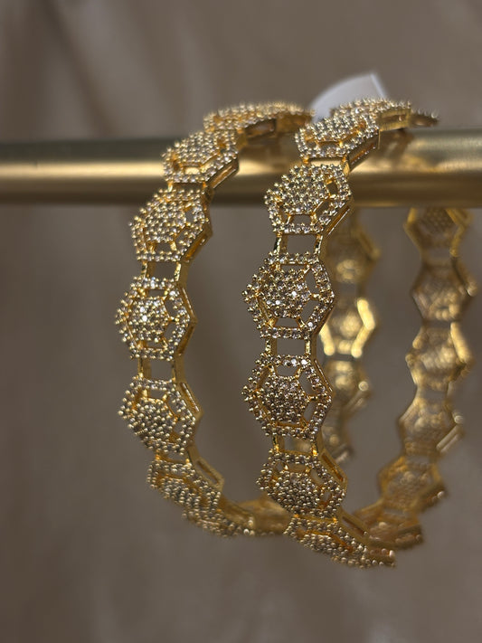 Gold American diamond kare