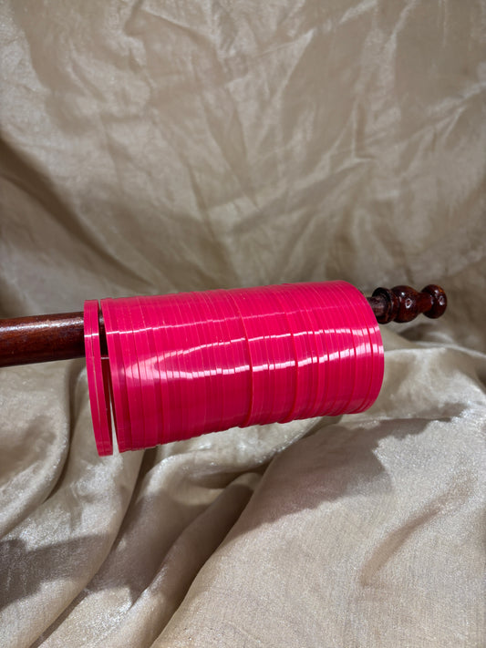 Hot pink choora bangles