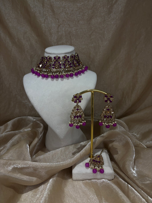 Purple choker set