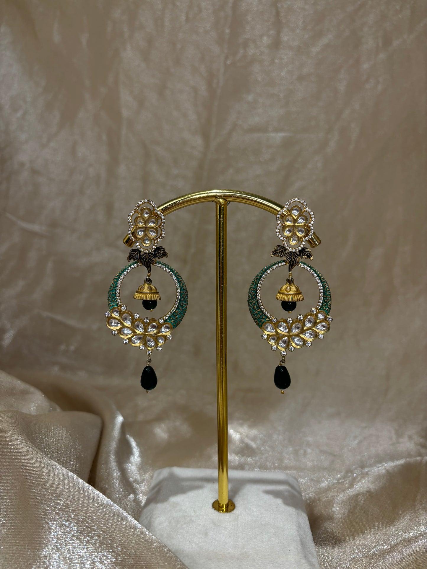 Emerald green earrings
