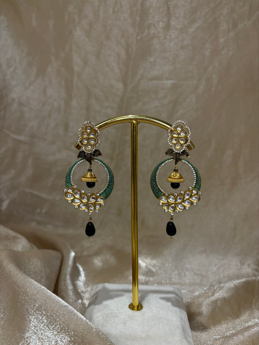 Emerald green earrings