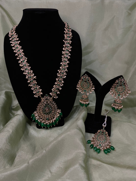 Emerald green rani haar
