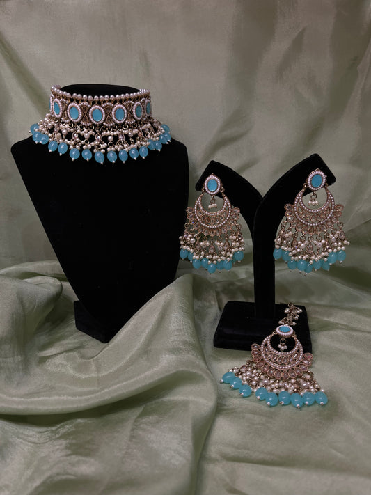 Sky blue choker