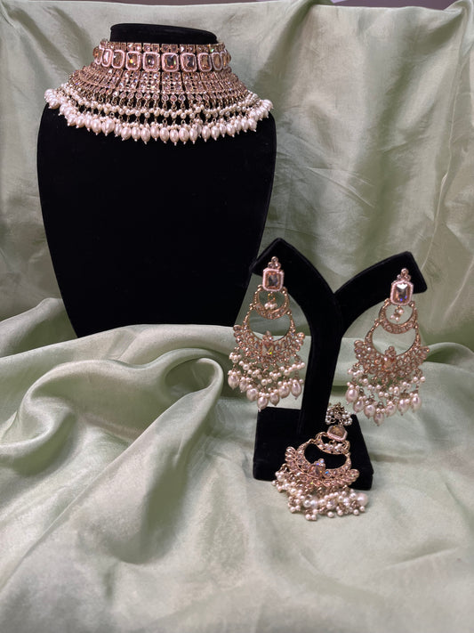 Gold bridal choker set