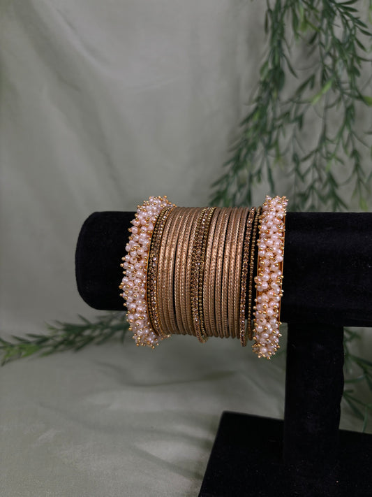 Gold bindi bangle set
